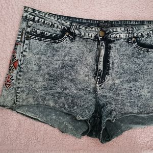 Forever 21 Faux Denim Bohemian Shorts